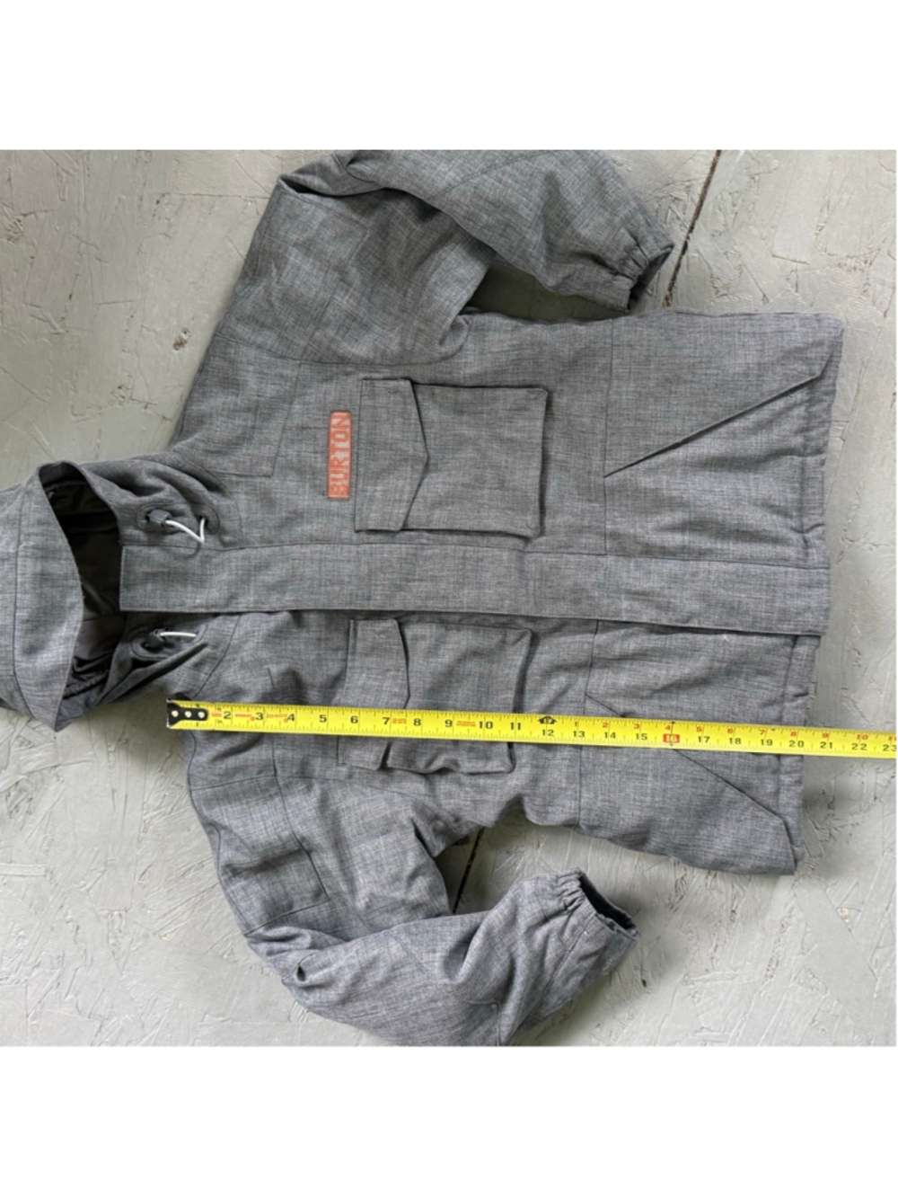 Burton Kids Gray Textured Insulated Snowboard Jacket Youth Small - Picture 9 of 10